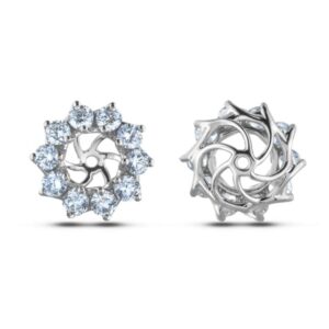 1.50 Carat TW Diamond Earring Jackets in 14K White Gold