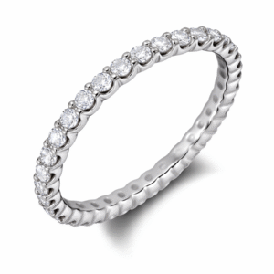 0.64 Carat TW Diamond Anniversary Eternity Ring in 14K White Gold