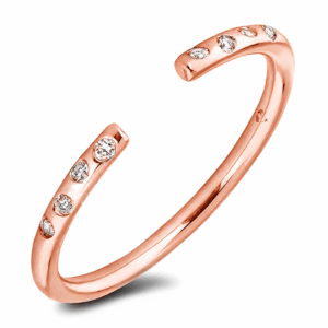 Canadian Diamond Open Band Ring in Rose Gold