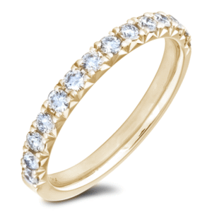 0.48 Carat TW Ladies Diamond Anniversary Wedding Band Ring in 18K Yellow Gold