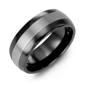 MADANI Men's & Women's Plain Dome Brush 8.5mm Wedding Band in 10K Gold