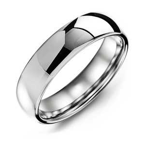 MADANI Men's Classic Polished Tungsten 6mm Wedding Ring