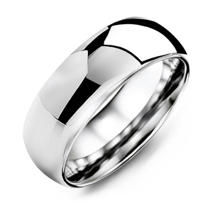 MADANI Men's Classic Wide Polished Tungsten 8mm Wedding Ring