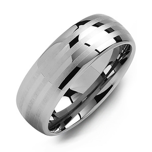 MADANI Men's Multi-Stripe Tungsten 8mm Wedding Band