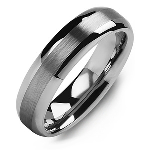 MADANI Men's Classic Thin Brushed Tungsten 6mm Wedding Ring