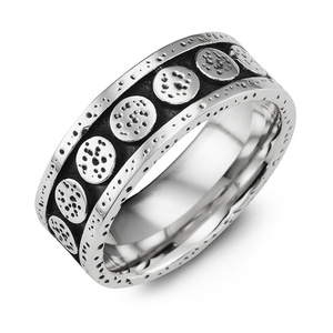 MADANI Men's Ancient Roman Style Cobalt 8mm Wedding Ring