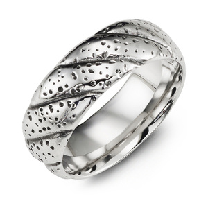 MADANI Men's Twisted Design Cobalt 8mm Wedding Ring