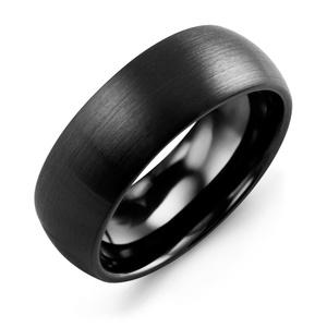 MADANI Men's Classic Ceramic Brush Finish 8mm Wedding Band