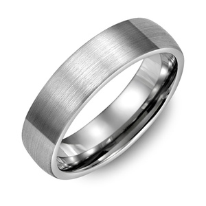 MADANI Men's Dome Brush Tungsten 6mm Wedding Ring