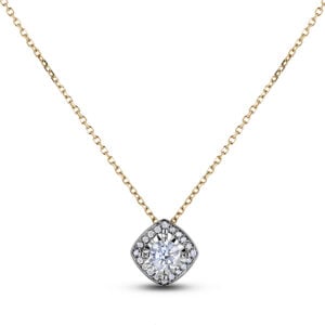 Canadian Diamond Necklace in 14K Gold 0.32 Carat TW