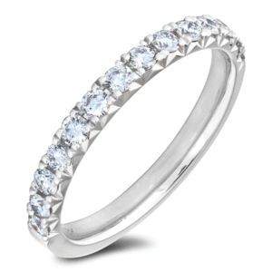 Ladies Diamond Anniversary Wedding Band Ring in 18K White Gold | 0.49 Carat TW