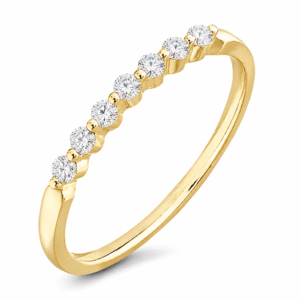 Diamond Dainty Anniversary Ring in Yellow Gold