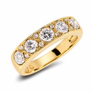De Beers Forevermark Diamond Wide Anniversary Ring In 18K Yellow Gold