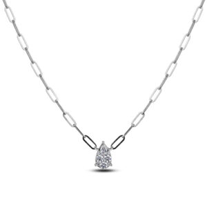 De Beers Forevermark Diamond Pear Pendant in 18K White Gold | 0.14 Carat TW