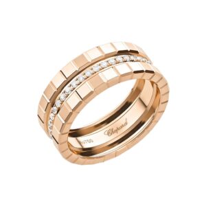 CHOPARD Ice Cube Ring, Ethical Rose Gold, Diamonds 827005-5041