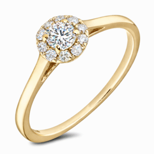 De Beers Forevermark Diamond Halo Floral Ring in 14K Yellow Gold