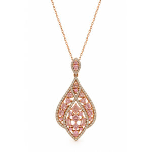 Fancy Argyle Pink Diamonds Mosaic Pendant In 14K Rose Gold