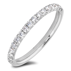 Diamond Ladies Anniversary Ring in 18K White Gold