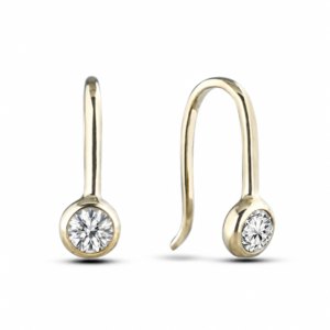 Diamond Hook Earrings in 10K Yellow Gold | 0.28 CTW