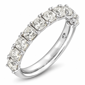 Princess Cut Canadian Diamond Anniversary Ring in 14K White Gold 2.50 Carat TW