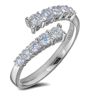 Platinum De Beers Forevermark Diamond Bypass Ring