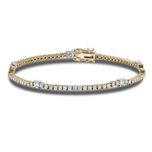 De Beers Forevermark Diamond Tennis Bracelet In 18K Yellow Gold 2.15 Carat TW