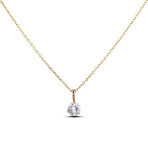 De Beers Forevermark Diamond Solitaire Pendant in 14K Yellow Gold | 0.16 Carat