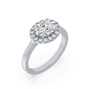 De Beers Forevermark Diamond Oval Halo Ring in Platinum | 0.70 Carat TW