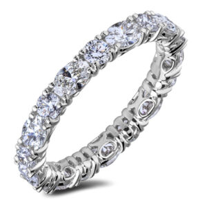 De Beers Forevermark Black Label Ideal Oval Diamond Eternity Ring in Platinum