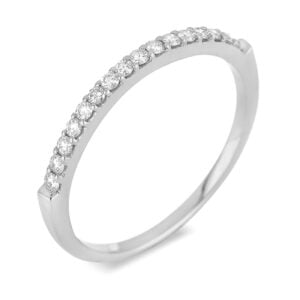 0.18 Carat TW Diamond Wedding Band in 14K White Gold