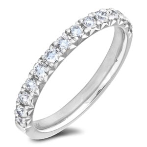 Canadian Diamond Anniversary Wedding Band Ring in 14K White Gold | 0.50 Carat TW