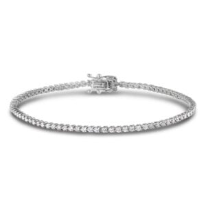 Diamond Classic Tennis Bracelet in 18K White Gold 1.30 Carat TW