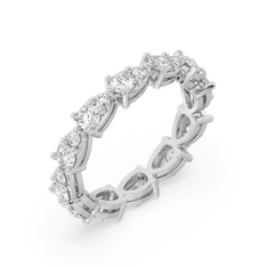 De Beers Forevermark Diamond Round Brilliant Cut Eternity Ring in Platinum