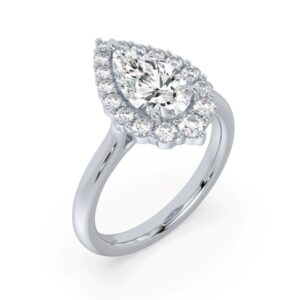 De Beers Forevermark Diamond Halo Ring in 14K White Gold | 1.47 Carat TW