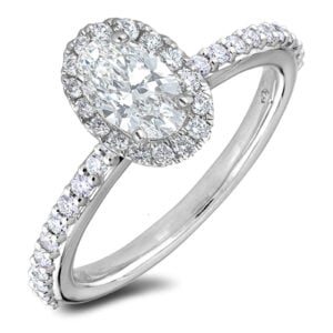 De Beers Forevermark Diamond Classic Halo Engagement Ring in Platinum