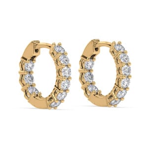 De Beers Forevermark Diamond Hoop Earrings in 18K Yellow Gold | 1.47 Carat TW