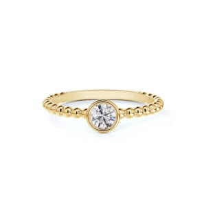 Canadian Diamond Stackable Ring in Yellow Gold