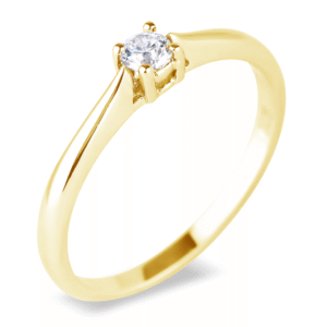 Canadian Diamond Solitaire Ring in Yellow Gold | 0.10 Carat