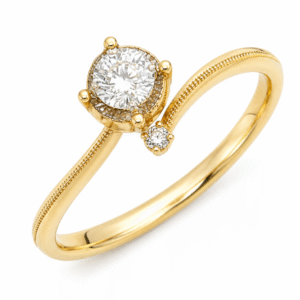 De Beers Forevermark Diamond Unique Twist Style Ring in 18K Gold