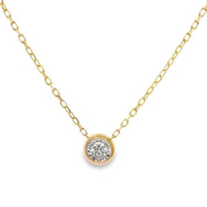 De Beers Forevermark Diamond Miracle Set Solitaire Necklace in 18K Gold