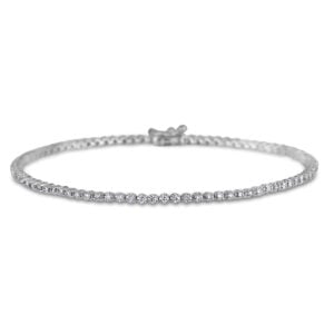 Canadian Diamond Tennis Bracelet in White Gold | 0.75 Carat TW