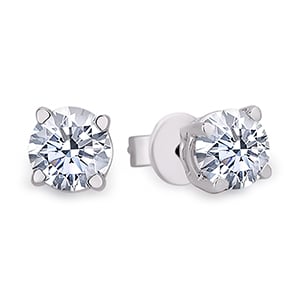 Canadian Diamond Solitaire Stud Earrings in White Gold | 0.23 Carat TW