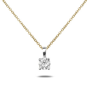 Canadian Diamond Solitaire Pendant in 14K Gold | 0.12 Carat