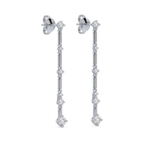 De Beers Forevermark Diamonds Drop Stud Earrings in 18K White Gold 0.92 Carat TW
