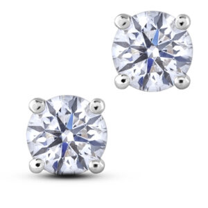 De Beers Forevermark Solitaire Diamond Stud Earrings in 18K Gold | 2.01 Carat TW