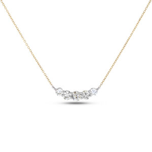 Canadian Diamond Curve Necklace in Yellow Gold
