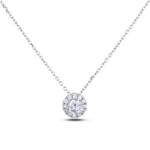 De Beers Forevermark Diamond Center of My Universe Halo Pendant in 14K White Gold