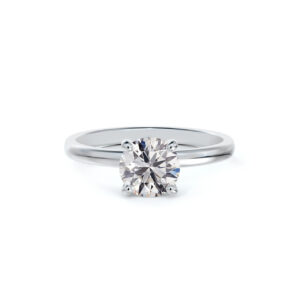GIA Certified Solitaire Diamond Engagement Ring in 14K White Gold 0.67 Carat