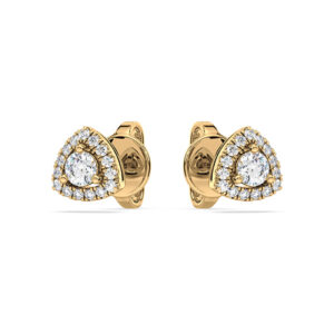 De Beers Forevermark Diamond Trilliant Halo Stud Earrings in 14K White Gold
