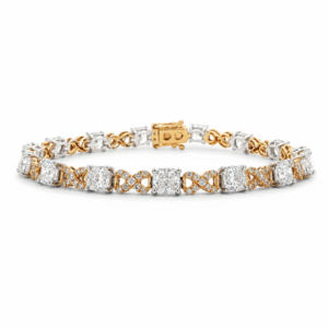 De Beers Forevermark Diamond Infinity Link Tennis Bracelet in 18K Gold 8.71 Carat TW